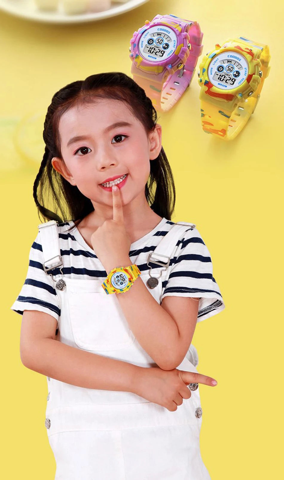 Sport Digital Watch for Kids Waterproof Luminous Children's Electronic LED Watch Fashion Multi-function Week Display Kids Watch
