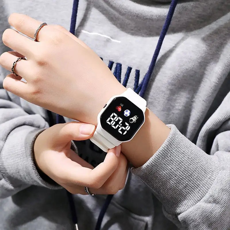 Kids Watch Sport LED Digital Watches Football Silicone Strap Waterproof Electronic Wristwatch for Children Boys Girls Gifts